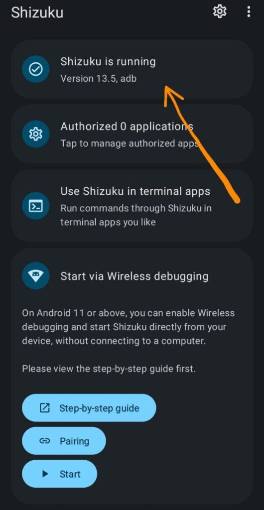 Install and setup Shizuku