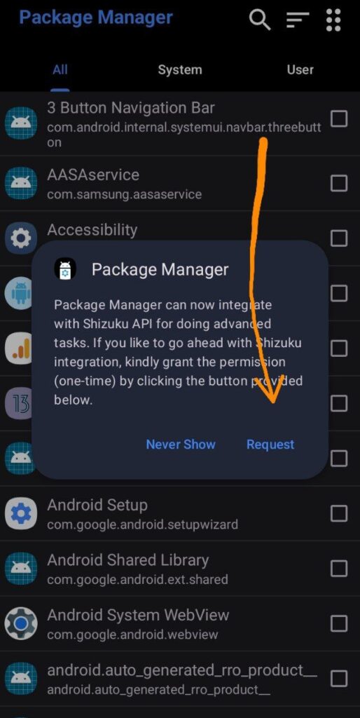 Open Package Manager