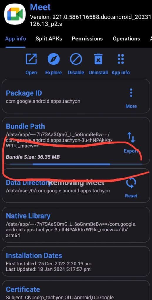 Uninstall confirmation