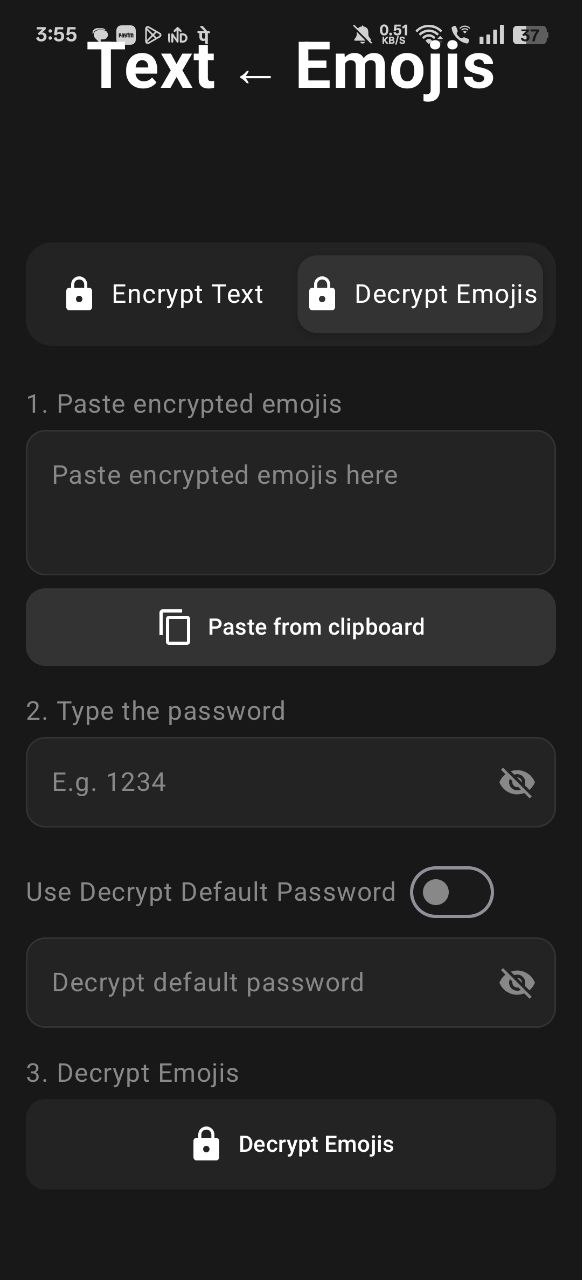 Open Decrypt Emojis Tab
