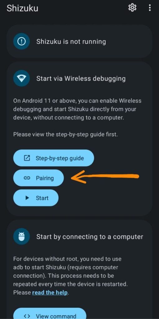 Click Pairing in Shizuku