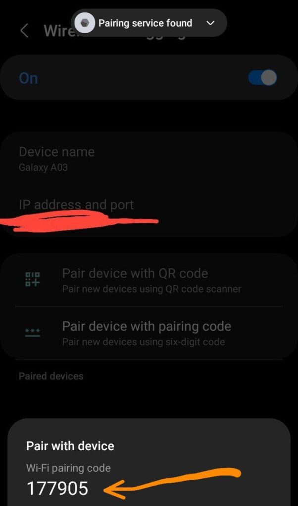 Shizuku found pairing service
