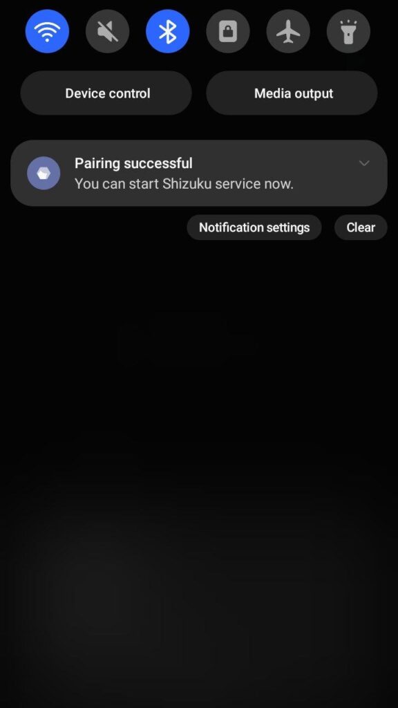 Pairing completed notification